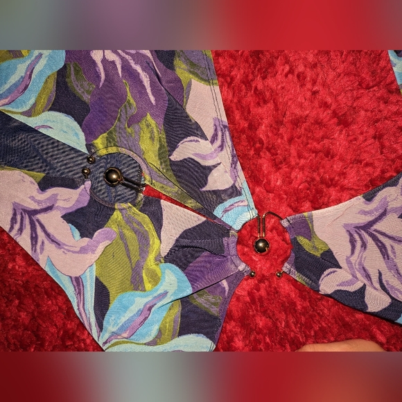 12. NWOT SONG OF STYLE ABIE BODYSUIT IN KANHA FLORAL MULTI - Picture 7 of 9